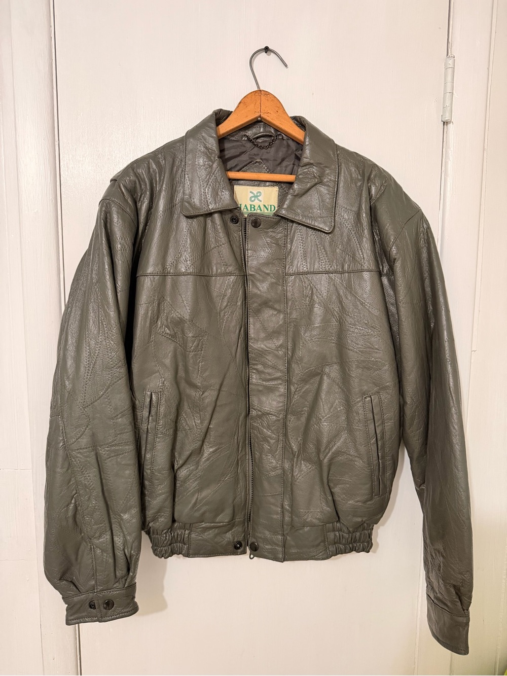 Rare Vi rage Haband (unisex ) Genuine Leather Bomber Jacket